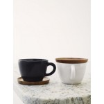 Espresso puodelis su medine lėkštute baltas 0.1 L, IITTALA